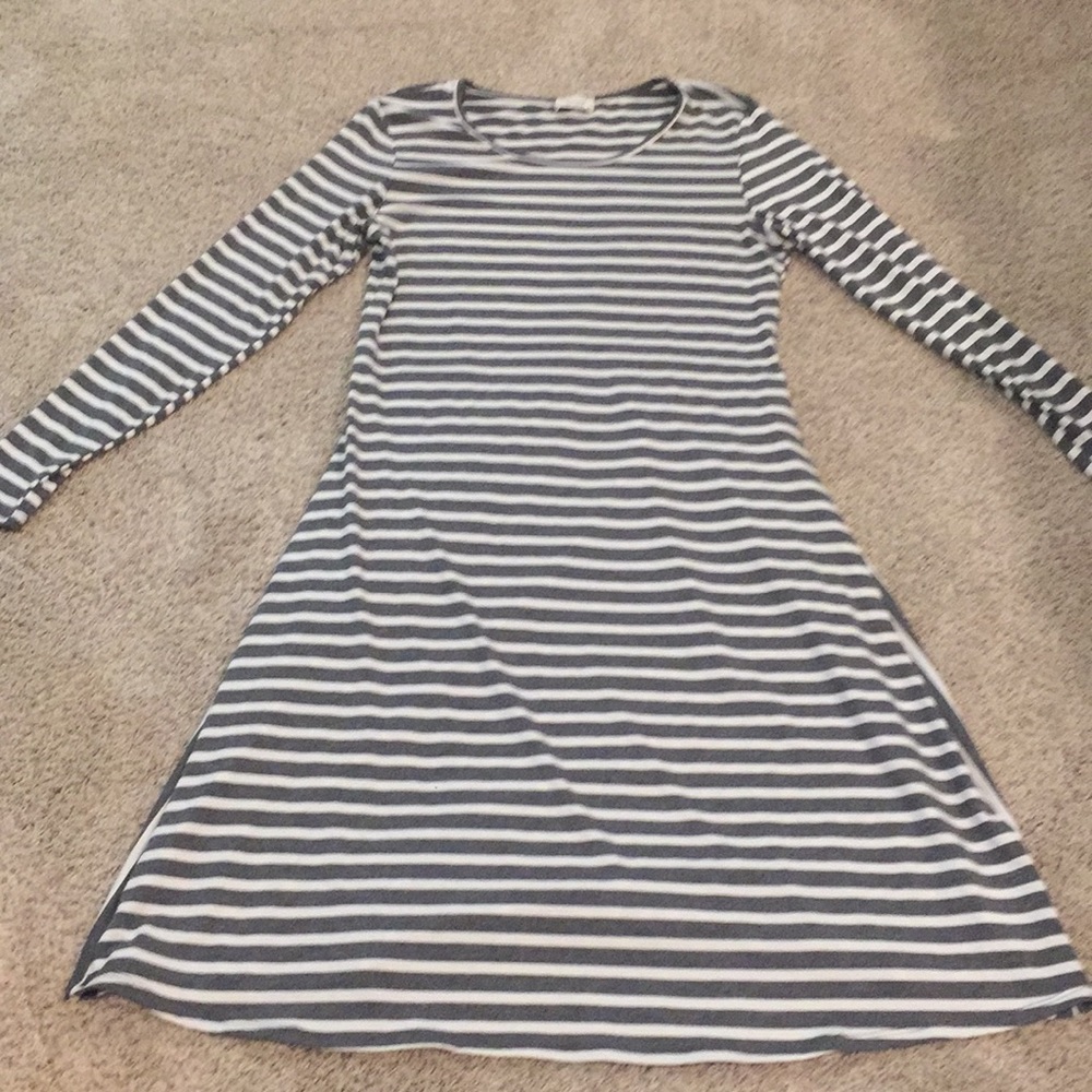 Boutique grey striped dress